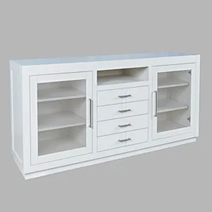 Auburn Hills 60" Contemporary Media Console - White