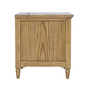 Brentwood Modern Transitional USB Charging End Table With Storage Cabinet