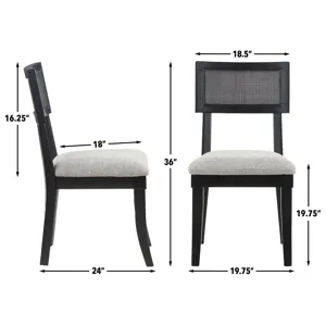 Colvin Black Cane Side Chair
