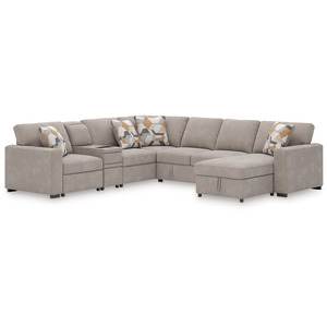 Flaglere 5-Piece Sectional with Pop Up Sleeper and Chaise