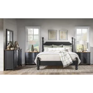 Vintage Market Complete Chimney Post Bed - Queen