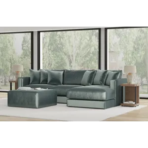 Remminton 3 PC Sectional Sofa Chaise - Pine