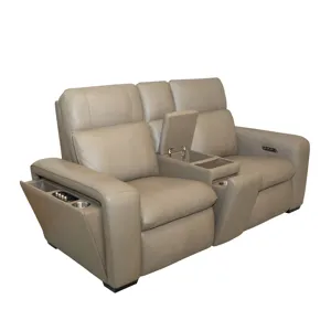 Sense Power Reclining Immersive Audio Loveseat with Console, Power Headrest, & Lumbar