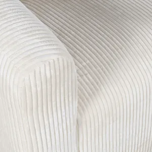 Biggs Modern Corduroy Upholstered Curved Barrel Swivel Accent Chair