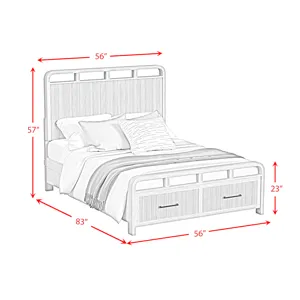 Ridgemont Full Storage Bed in Natural