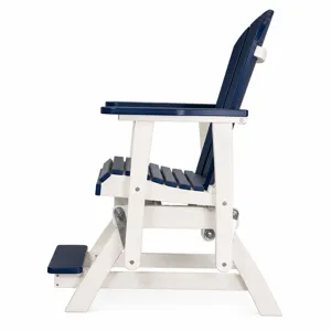 Cambridge Outdoor Single Counter Glider Chair - Blue/Seashell