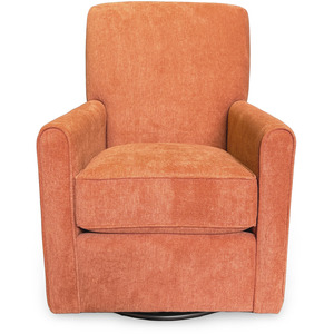 Mercedes Rust Upholstered Swivel Chair