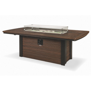 Carlisle Outdoor Firepit Dining Table - Brazilian Walnut