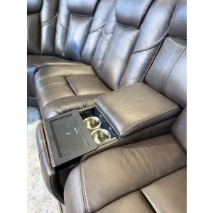 Daniel Immersive Audio 7PC Leather Sectional (Triple Power w/ Speakers, Heat, & Massage)