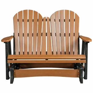 Cambridge Outdoor Double Glider Chair - Cedar/Turf Green