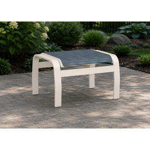 Belle Isle Sling Ottoman - Snow / Nimbus Ocean