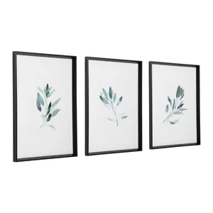 Simple Sage Framed Prints, S/3