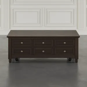 Brentwood Modern Transitional Lift-Top Coffee Table With Storage