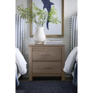 Tide &amp; Timber-Grey Oak Nightstand 2 Drawer