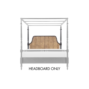 Vintage Market Bobbin Post King/Cali King Headboard - Kettle Black / Barnwood
