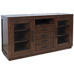 Auburn Hills 60" Contemporary Media Console -  Dark Oak