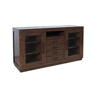 Auburn Hills 60" Contemporary Media Console -  Dark Oak