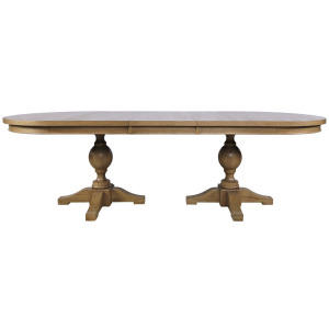 Brentwood 102" Double Pedestal Table - Cascade Oak