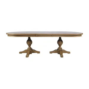 Brentwood 102" Double Pedestal Table - Cascade Oak