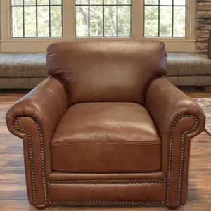 London Walnut Leather Chair