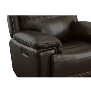 Fenwick Leather Power Gliding Recliner w/Power Headrest