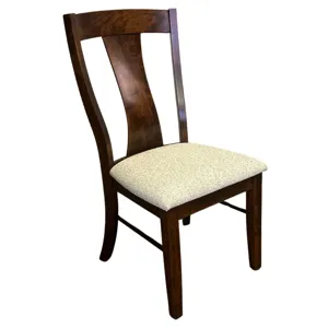 Siena Side Chair w/Fabric Seat - Rustic Cherry