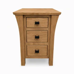 Marco Maple 3 Drawer Nightstand - Latte
