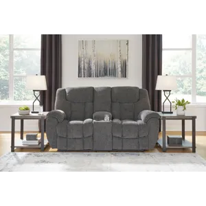 Foreside Reclining Loveseat with Console