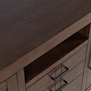 Auburn Hills 60" Contemporary Media Console -  Dark Oak