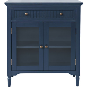 Westport 32" Glass Door Accent Cabinet - Navy