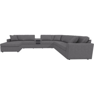Modmax 7-Piece Sectional with Audio Console and LAF Chaise - Granite
