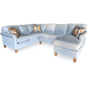 Posh Blue 3 Piece Sectional