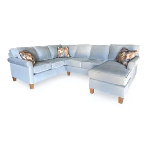 Posh Blue 3 Piece Sectional