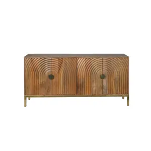 Asher 69″ Mid-Century Mango Wood Sideboard