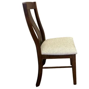 Siena Side Chair w/Fabric Seat - Rustic Cherry