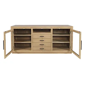 Auburn Hills 60" Contemporary Media Console - Light Oak