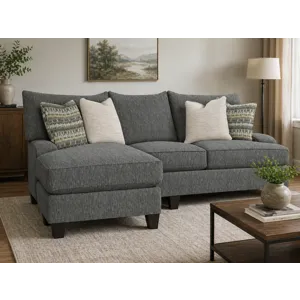 Catalina Sofa w/ Ottoman Chaise - Fog