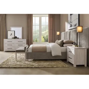 Joinery Upholstered Queen Headboard - Brindle Grey