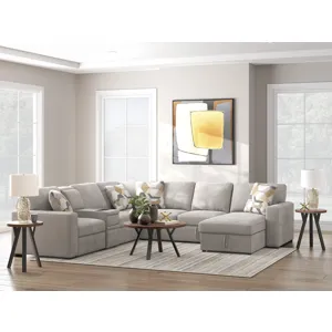 Flaglere 5-Piece Sectional with Pop Up Sleeper and Chaise