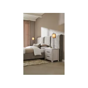 Joinery Upholstered Queen Wall Bed - Brindle Grey 