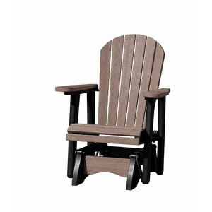 Cambridge Outdoor Single Glider Chair - Weathered Wood/Black