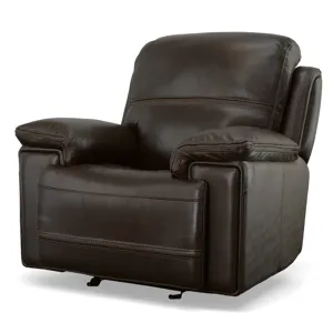 Fenwick Leather Power Gliding Recliner w/Power Headrest