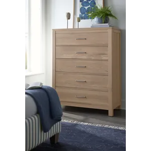 Tide & Timber-Clear Oak Chest 5 Drawer