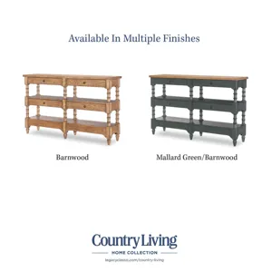 Vintage Market Turned Leg Console Storage Table 4 Drw