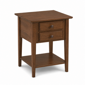 Shaker 2 Drawer End Table - Tuscan Brown