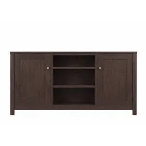 60" Shaker Wood TV Console w/Wood Doors