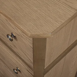 Sun Haven Mirrored Door Chest - Walnut and Oak Finish