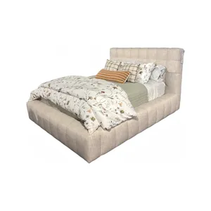 Dominic Upholstered Bed - Celine Oatmeal