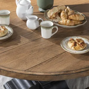 Vintage Market Round Dining Table Complete