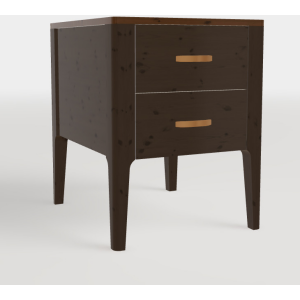 Toulon Chairside Chest - Black Rustic Cherry